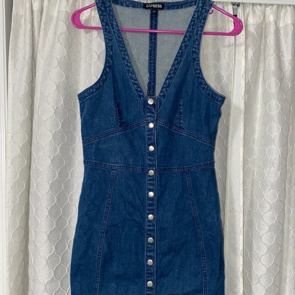 Express Denim Dress - Picture 2 of 5